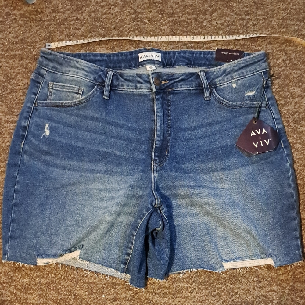 Ava & Viv Women's Classic Blue Jean Shorts